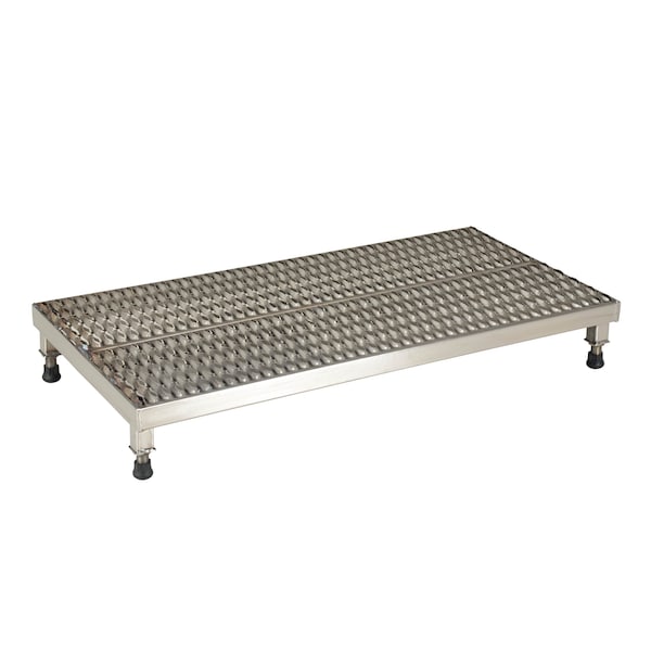 Vestil Adjustable Stand, 6-3/4-8-3/4 H 19 x 36, 6.75 Overall Height, Stainless Steel, Silver AHW-L-1936-SS - main